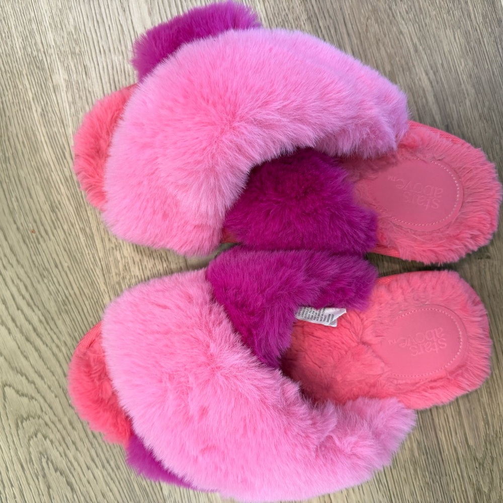 Target Pink and Purple Fuzzy Slippers